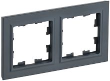 Рамка универсальная IEK Brite РУ-2-БрГ 2-м. графит картинка